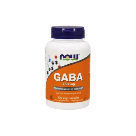 Now Foods GABA 750mg - 100 capsule